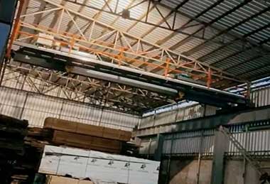 Double girder overheadroom crane for heavier wood and lumber handling for your reference