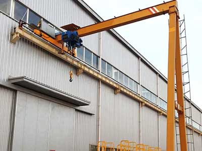 Steel structured wall mounted rail travelling gantry crane