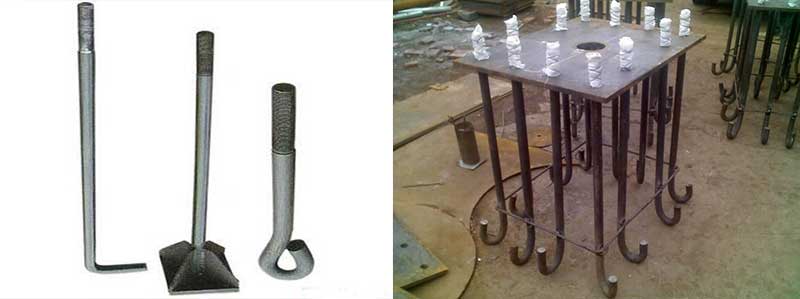 Column foundation and anchor bolts (anchor bolts)