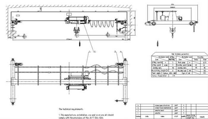 5 ton low clearance crane designing drawing