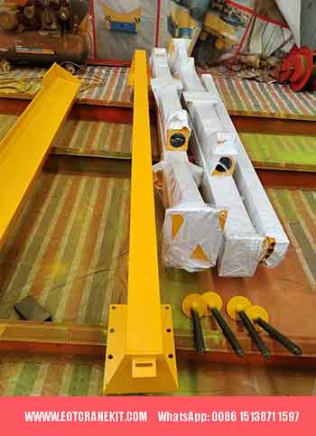Main parts and components of steel gantry crane with electric chain fall hoist for sale 