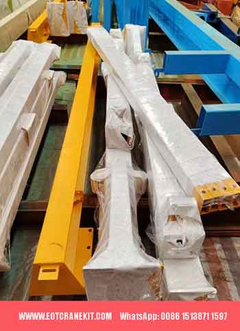 Main girder and steel structure of 3 ton electric chain hoist gantry crane with wheels for sale Mexico 