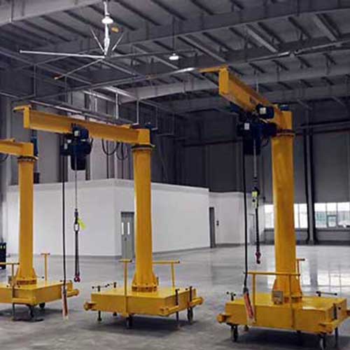 Portable jib crane system for indoor use 