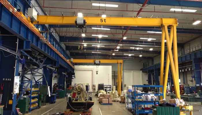 vfd control advanced gantry crane with single leg and semi gantry design   vfd control advanced gantry crane with single leg and semi gantry design
