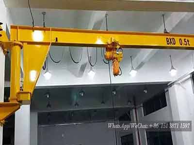 Small Jib Crane with Wall-Mounted Design