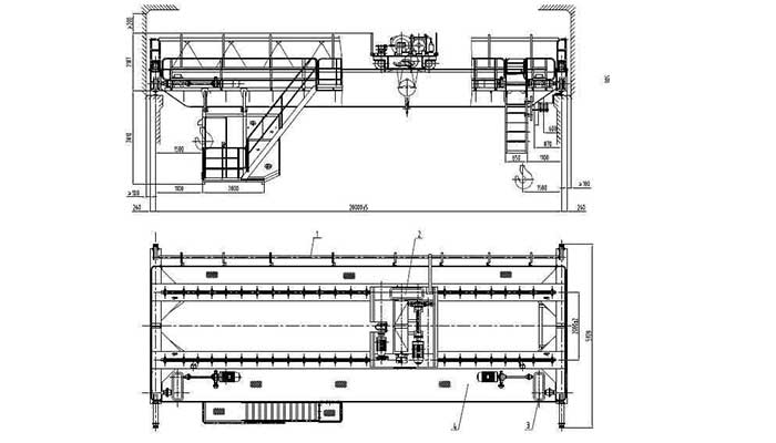 double girder overhead crane drawing for your reference 