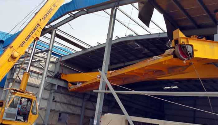 20 ton double girder overhead crane installation 