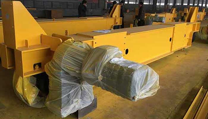 Crane end carriage with crane driving motor  Crane end carriage with crane driving motor