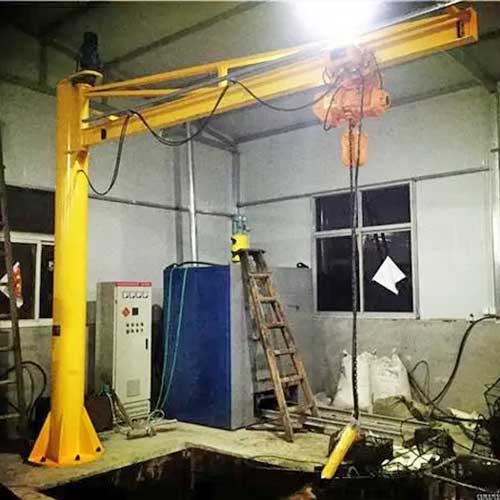 floor mounted light jib crane with rotating design for confined space