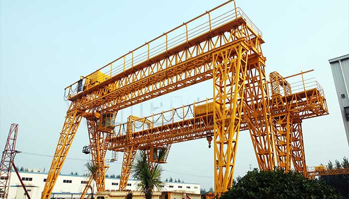 Full Gantry Cranes with Truss Girder Design for Outdoor Precast Block Handling  Full Gantry Cranes with Truss Girder Design for Outdoor Precast Block Handling