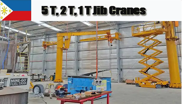 5 ton, 2 ton, 1 ton motorized jib crane project in Philippines for your reference