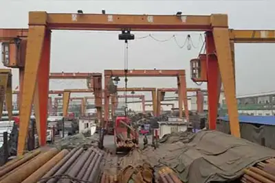 Pipe and Tube Handling goliath gantry crane for outdoor use