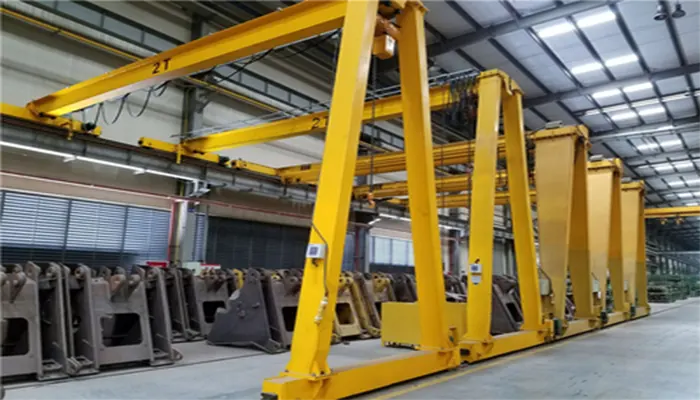 2 ton semi gantry crane for storage warehouse