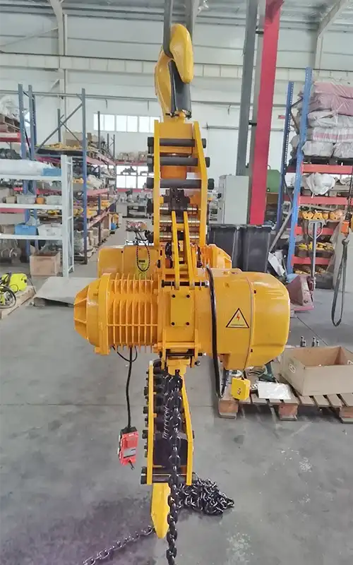 Hook mounted portable electric chain hoist 20 ton with 50 meters lifting height, customized design 
