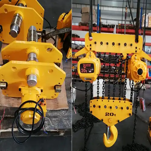 20 ton electric chain hoist with motorized travelling trolley