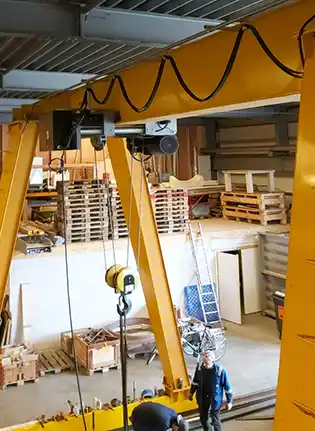 Lowheadroom gantrty crane 20 ton for indoor use 