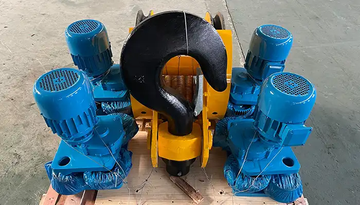 30 ton hook and motorized travelling hoist trolley 