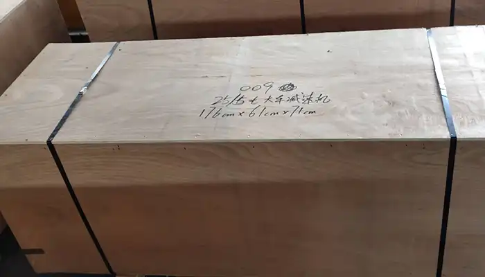 Reducer packed in wooden case for delivery 