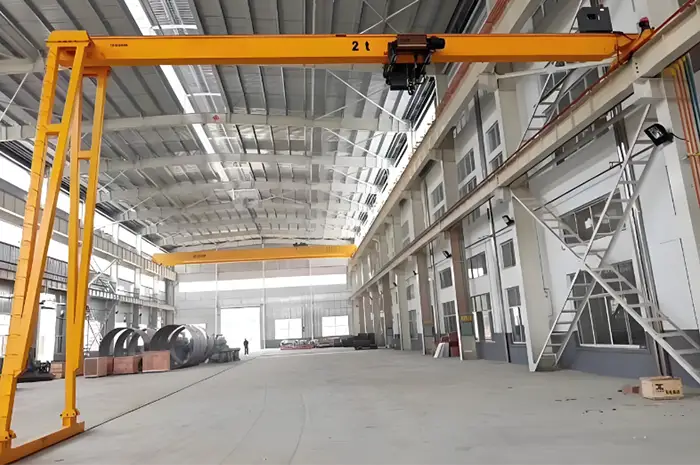 2 ton semi gantry crane for sale, custom single girder semi gantry crane for sale 