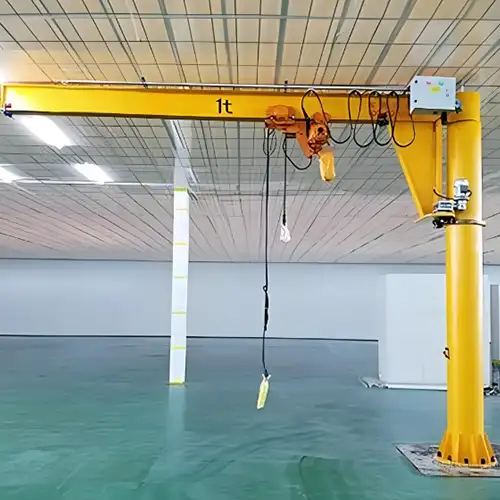 Electric motorized cantilever jib crane with low headroom design for sale 