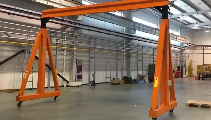 small gantry crane for limited workshops 