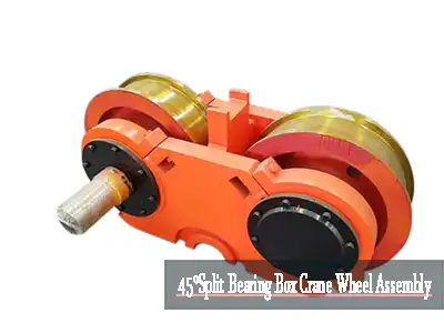 45° Split Bearing Box Crane Wheel Assembly