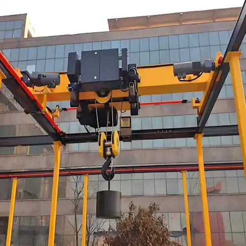 3 ton electric hoist overhead crane with free standing runnway structure 