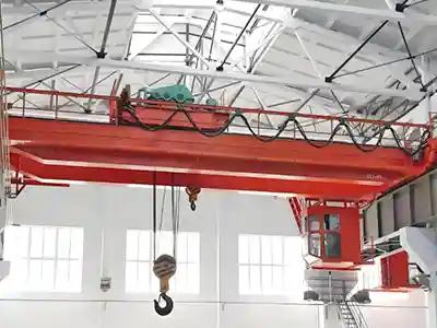 QD overhead crane double girder + main hook and auxiliary hook open winch trolley