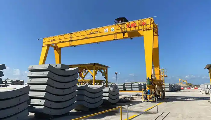 rubber tyred gantry crane with A frame design