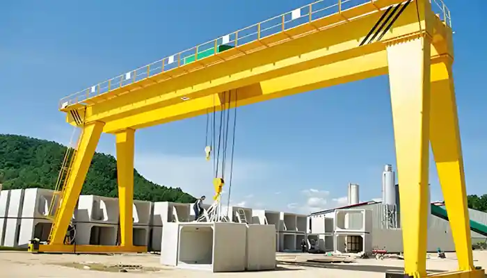 Double Girder Gantry Cranes 10 Ton for Prefabricated Cable Trench Mold and Concrete Handling