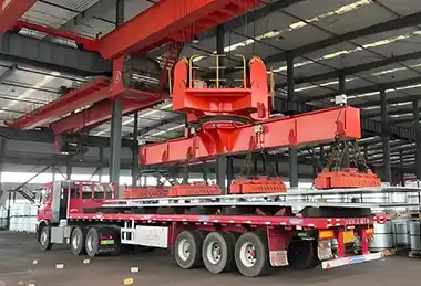 Magnetic beam double girder eot crane for handling billet, girder, billet and slab, etc.