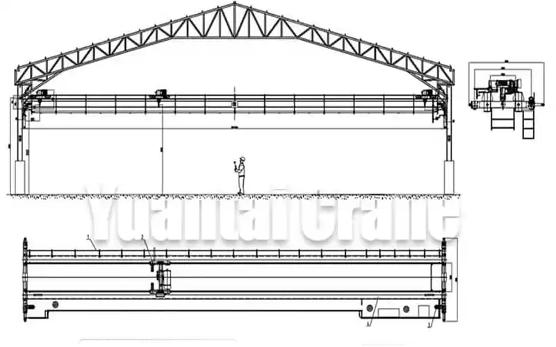 Flat Beam Cranes, standard overhead cranes for sale 