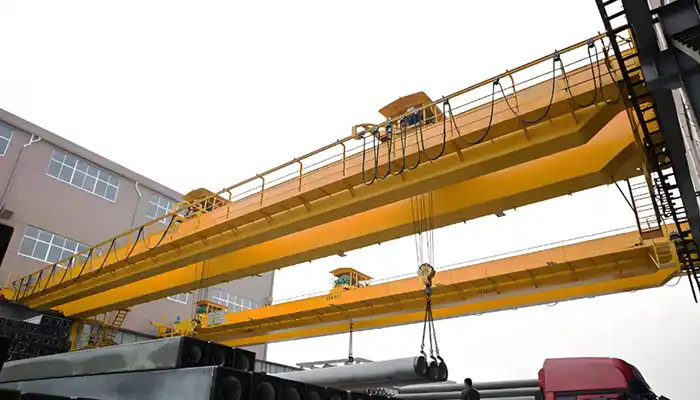 Cost-ffective overhead crane with double girder and double open winth trolley with traditional style