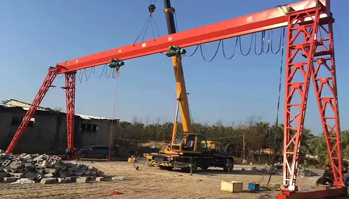 Customized single girder eletric hoist gantry crane for your needs 