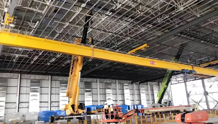 customized suspension underrunning bridge crane with multiple mounted points 