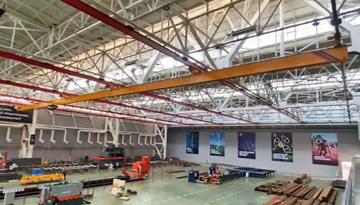 large span underhung bridge crane for large industrial workshop 