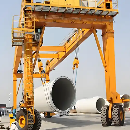 Rubber Tyred Gantry Cranes with U Frame Gantry Crane for long pipe Handling