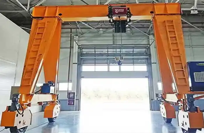 European style rubber tyred gantry crane single girder A frame design