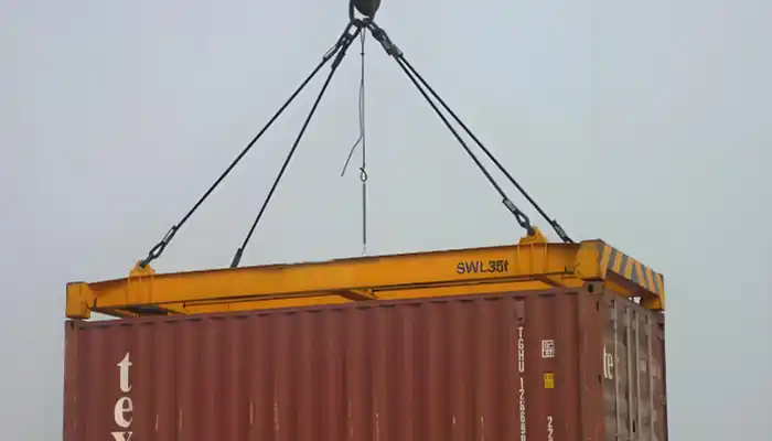 semi-automatic fixed container spreader for 35 ton container handling 