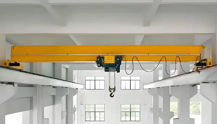 HD types of low headroom hoist crane with single girder design for 1 to 20 ton weight handling 