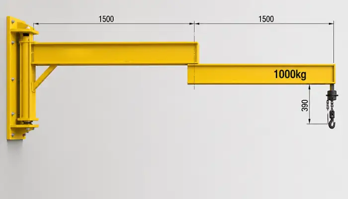 Wall-Mounted Articulating Jib Crane