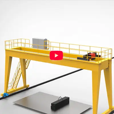 3D Double Girder Gantry Crane | Low Headroom | In- & Outdoor Use