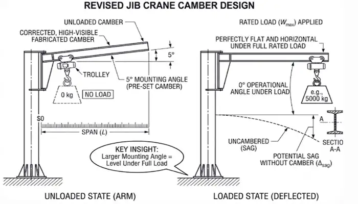 Jib Crane Cantilever Deflection in industrial Industrial Operation
