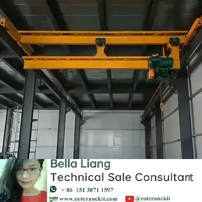 2 Ton Top Running Single Girder Crane with Sliding Cantilever