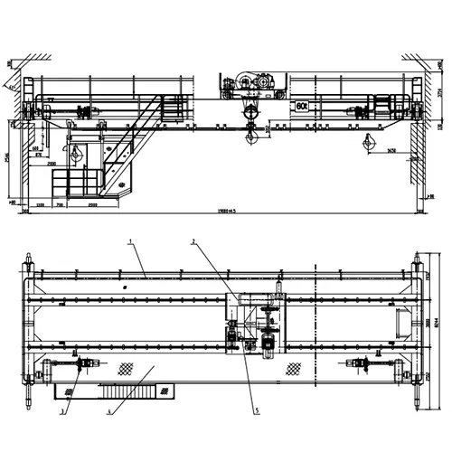60 Ton Foundry Crane | 19m Span, 16m Lift, Molten Metal