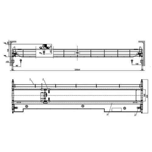 Overhead Crane 10 TonS22m Container Top 5.8m VFD Control