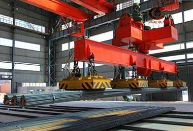 Electromagnetic crane for high speed wire ( coiled bar) handling cranes