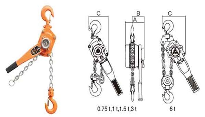 Manual chain hoist and hand chain hoist Hand chain block