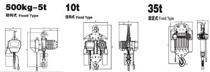 Hook mounted electric chain hoist Hook suspension chain hoist
