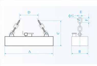 Lifting electromagnet for steel plate lifting